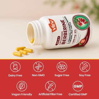 Foto 6 | Foto 6 | Suplemento Vev Berberine Con Canela De Ceilán Y Cúrcuma 120 Cápsulas - Venta Internacional.