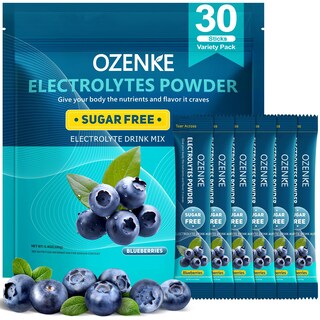 Foto 1 | Foto 1 | Paquetes De Electrolitos En Polvo Ozenke 30 Barras Sabor A Arándano - Venta Internacional.