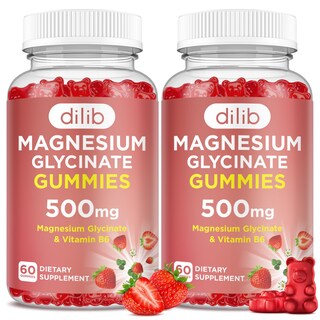 Foto 1 | Foto 1 | Gomitas De Glicinato De Magnesio Dilib 500 Mg Con Vitamina B6 120 Unidades - Venta Internacional.