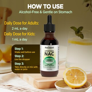 Foto 6 | Foto 6 | Suplemento Natisland Liposomal Liquid Nac 600 Mg Con Cardo Mariano Y Quercetina 60 Ml - Venta Internacional.