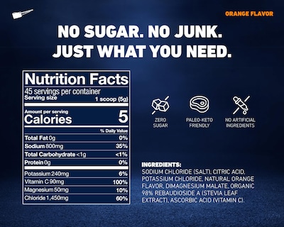 Foto 3 | Foto 3 | Electrolito En Polvo Saltivate Orange 45 Porciones Sin Azúcar - Venta Internacional.
