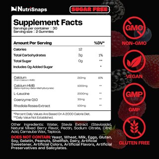 Foto 2 | Foto 2 | Gomitas Nutrisnaps De Leucina Hmb Sin Azúcar 30 Unidades - Venta Internacional.