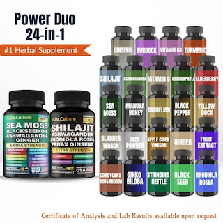 Foto 2 | Foto 2 | Suplemento Gi.da.culture Shilajit Sea Moss Con Ashwagandha 120 Cápsulas - Venta Internacional.