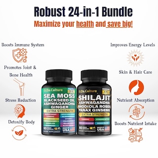 Foto 3 | Foto 3 | Suplemento Gi.da.culture Shilajit Sea Moss Con Ashwagandha 120 Cápsulas - Venta Internacional.