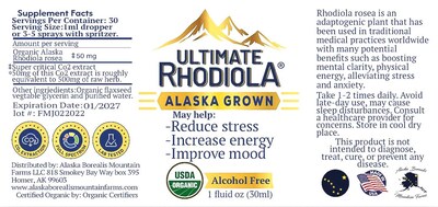 Foto 6 | Foto 6 | Suplemento Ultimate Rhodiola Orgánica Cultivada En Alaska 30 Ml - Venta Internacional.
