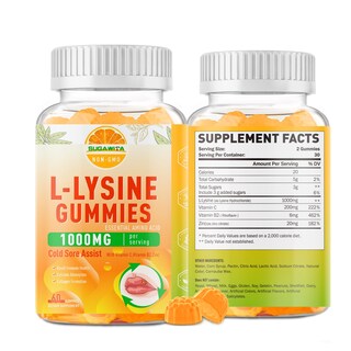 Foto 1 | Foto 1 | Gominolas De Lisina Sugawita Para El Tratamiento Del Herpes Labial 1000 Mg 2 X 120 - Venta Internacional.