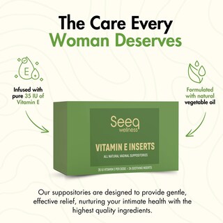 Foto 3 | Foto 3 | Supositorios De Vitamina E Seeq Wellness Seeq Wellness Sequedad Vaginal 35 Ui - Venta Internacional.