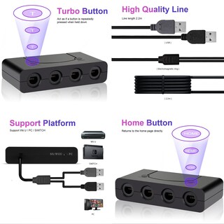 Foto 2 | Foto 2 | Adaptador De Mando Gamecube Fiotok De 4 Puertos Con Cable De 2 2 M - Venta Internacional.