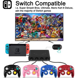 Foto 4 | Foto 4 | Adaptador De Mando Gamecube Fiotok De 4 Puertos Con Cable De 2 2 M - Venta Internacional.