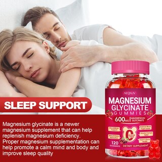 Foto 6 | Foto 6 | Gomitas De Glicinato De Magnesio Aeqnjv 600 Mg Con Vitamina D B6 120 Unidades - Venta Internacional.