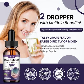 Foto 7 | Foto 7 | Suplemento Líquido De Glicinato De Magnesio Dilib De 500 Mg Con Vitamina B6 - Venta Internacional.