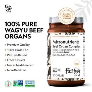 Foto 4 | Foto 4 | Órgano De Res Wagyu Liofilizado Supplement First Light Farms 180 Cápsulas - Venta Internacional.