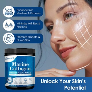 Foto 3 | Foto 3 | Péptidos De Colágeno Marino En Polvo Beautide Con Vitamina C 35 Serv - Venta Internacional.