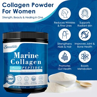 Foto 4 | Foto 4 | Péptidos De Colágeno Marino En Polvo Beautide Con Vitamina C 35 Serv - Venta Internacional.