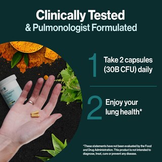 Foto 7 | Foto 7 | Suplemento Resbiotic Resb Lung Support Probiótico 180 Cápsulas - Venta Internacional.