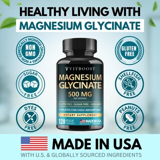 Foto 3 | Foto 3 | Suplemento Vitboost De Glicinato De Magnesio 500 Mg 120 Cápsulas - Venta Internacional.
