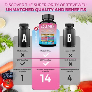 Foto 3 | Foto 3 | Suplemento De Colágeno Jteveweu Tipo I Ii Iii V Y X 90 Cápsulas - Venta Internacional.