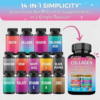 Foto 5 | Foto 5 | Suplemento De Colágeno Jteveweu Tipo I Ii Iii V Y X 90 Cápsulas - Venta Internacional.