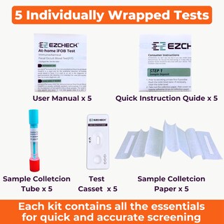 Foto 2 | Foto 2 | Prueba De Sangre Oculta En Heces Ezcheck Prueba Ifob Casera (5 Pruebas) - Venta Internacional.