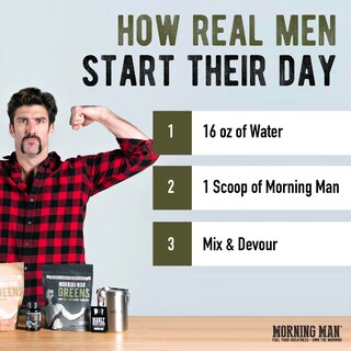 Foto 3 | Foto 3 | Mezcla De Superalimentos Morning Man Greens Con Probióticos Para 30 Porciones - Venta Internacional.