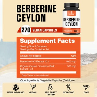 Foto 2 | Foto 2 | Suplemento Welbuda Berberine 1000 Mg Con Canela De Ceilán 500 Mg - Venta Internacional.