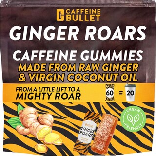 Foto 1 | Foto 1 | Gomitas Energéticas Cafeine Bullet Ginger Roars 60 Veganas 33 Mg - Venta Internacional.