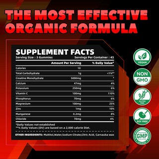 Foto 3 | Foto 3 | Suplemento: Gomitas De Monohidrato De Creatina Glucobio 135 Unidades - Venta Internacional.