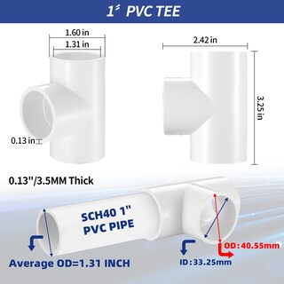 Foto 3 | Foto 3 | Pipe Fittings Sevenjungle 3 Vías 20 Unidades Camiseta De Pvc 1 31 Cm - Venta Internacional.