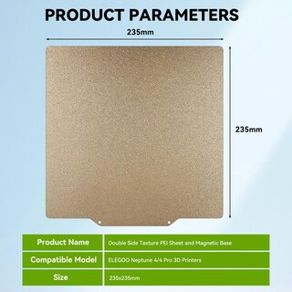 Foto 2 | Foto 2 | Lámina De Acero Pei Spring De 235 X 235 Mm Con Cama Magnética Para Elegoo - Venta Internacional.