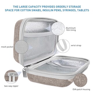 Foto 4 | Foto 4 | Estuche De Viaje Insulin Cooler Suzamed Con 2 Bolsas De Hielo (marrón) - Venta Internacional.