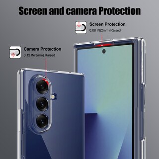 Foto 5 | Foto 5 | Funda De Teléfono Afengbox Para Samsung Galaxy Z Fold 7 Transparente Con Protector De Pantalla - Venta Internacional.