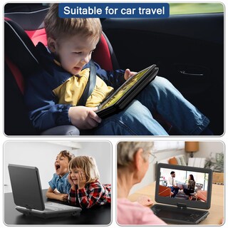 Foto 2 | Foto 2 | Reproductor De Dvd Portátil Sqqbzz De 12 5 Pulgadas Con Pantalla Hd De 10 5 Pulgadas Negro - Venta Internacional.