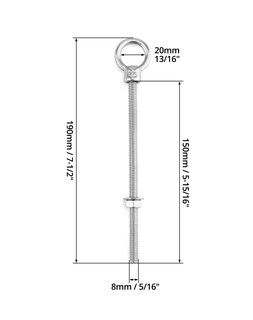 Foto 6 | Foto 6 | Eye Bolt Qwork 316 De Acero Inoxidable Con Hombro 5/16 X 6 Paquete De 5 - Venta Internacional.
