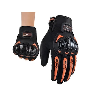 Foto 1 | Foto 1 | Guantes Con Proteccion Belug Motociclista Anti Derrape Táctil Naranja L