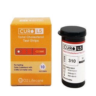 Foto 2 | Foto 2 | Tiras Reactivas De Colesterol En Sangre Curo L5 En Total 10 Tiras Reactivas - Venta Internacional.