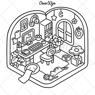 Foto 3 | Foto 3 | Libro Para Colorear Coco Wyo Llc Little Corner Cozy Spaces - Venta Internacional.