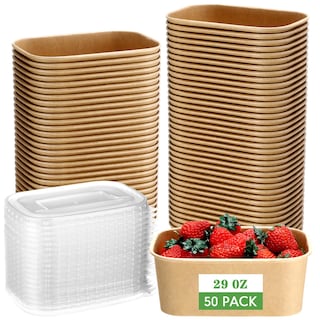 Foto 1 | Foto 1 | Cuencos Desechables De Papel Kraft Maxdot Con Tapas De Polipropileno  850 Ml  Paquete De 50 - Venta Internacional.
