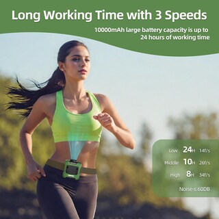 Foto 2 | Foto 2 | Ventilador De Cintura Charmp Portátil Con Batería De 10000 Mah 24 Horas De Funcionamiento - Venta Internacional.