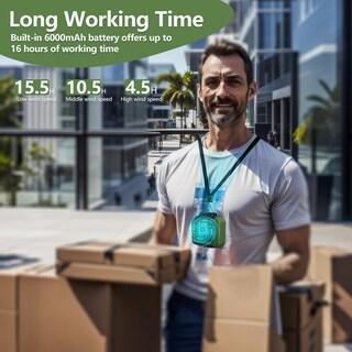 Foto 2 | Foto 2 | Ventilador De Cintura Charmp Portátil Con Batería De 6000 Mah 16 Horas De Funcionamiento - Venta Internacional.