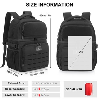 Foto 2 | Foto 2 | Mochila Térmica Vs Vogshow Con Aislamiento De Dos Pisos 25 Litros 36 Latas - Venta Internacional.