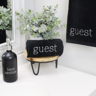 Foto 3 | Foto 3 | Juego De 2 Toallas De Mano Auldhome Design Guest De Algodón Negro - Venta Internacional.