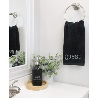 Foto 4 | Foto 4 | Juego De 2 Toallas De Mano Auldhome Design Guest De Algodón Negro - Venta Internacional.