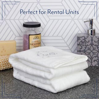 Foto 7 | Foto 7 | Toallas De Mano Auldhome Design Be Our Guest Color Blanco (juego De 2) - Venta Internacional.