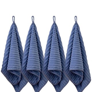 Foto 1 | Foto 1 | Juego De Toallas De Mano Lmminbz De Microfibra Azul De Secado Rápido 4 Piezas - Venta Internacional.
