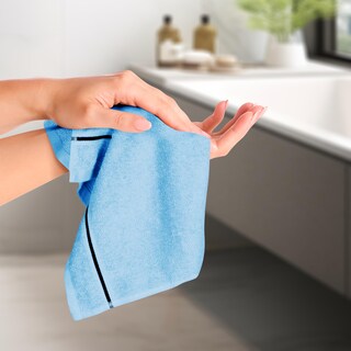 Foto 4 | Foto 4 | Juego De Toallas De Mano Myown Algodón Ultrasuave 40 X 60 Cm 6 Piezas Azul Cielo - Venta Internacional.