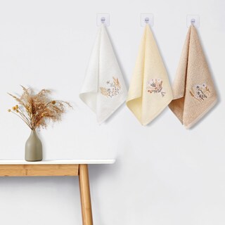 Foto 3 | Foto 3 | Toallas De Mano Tingjoo Boho Flowers Farmhouse Floral Brown X3 - Venta Internacional.