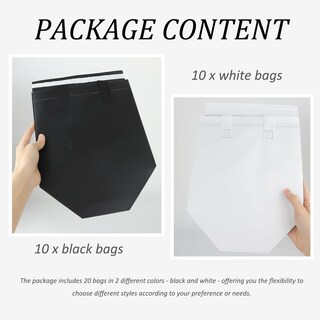 Foto 3 | Foto 3 | Bolsas Aislantes Desechables Chanseen Para Llevar 20 Unidades (negras Blancas) - Venta Internacional.