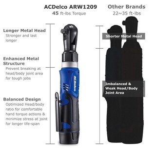 Foto 3 | Foto 3 | Llave De Trinquete Inalámbrica Acdelco Arw1209p G12 12 V Li-ion 45 Nm - Venta Internacional.
