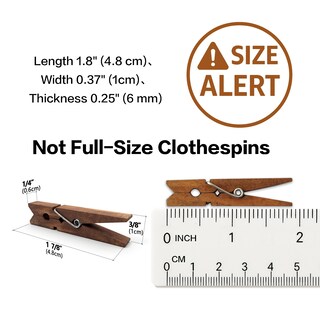 Foto 2 | Foto 2 | Pinzas De Madera Lwr Crafts Pequeñas De 4 8 Cm Paquete De 50 Piezas - Venta Internacional.