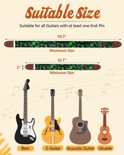 Foto 2 | Foto 2 | Correa De Guitarra Kokaaee Acoustic Para Ukelele Bajo Y Guitarra Eléctrica - Venta Internacional.